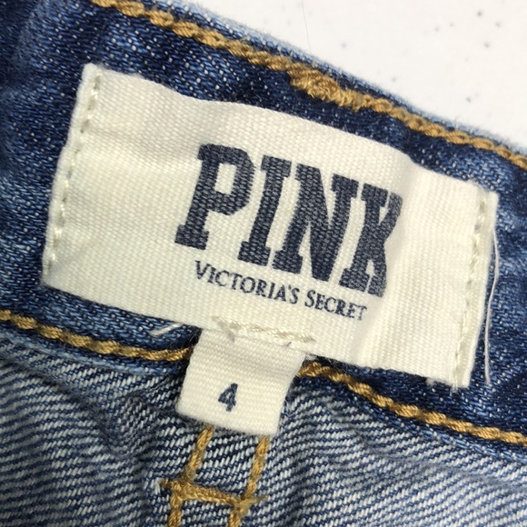 PINK VICTORIA SECRET JEAN SHORTS W4/27 ⭐️ - Picture 2 of 12